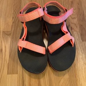 Tevas! Barely worn! Fun summer colors!